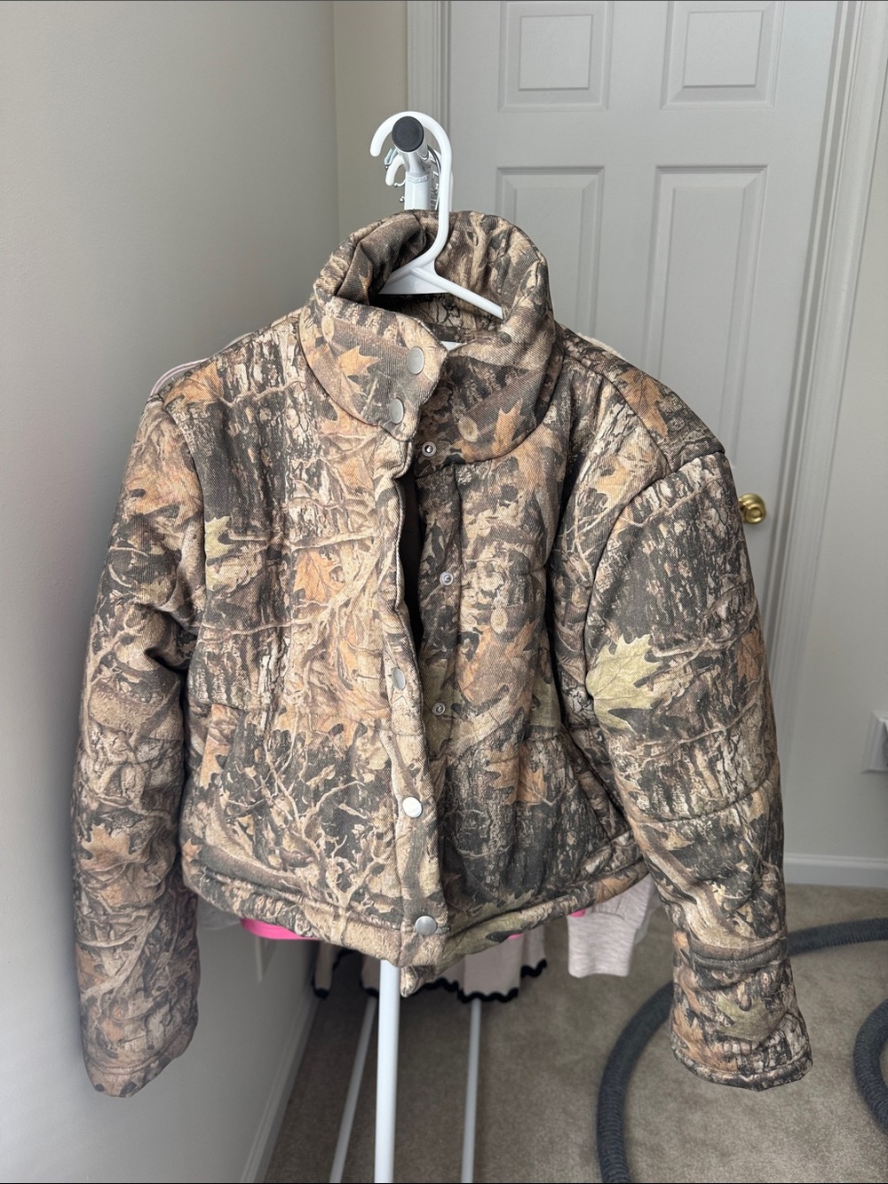 Emory Park Brown Camo Cropped Puffer Jacket